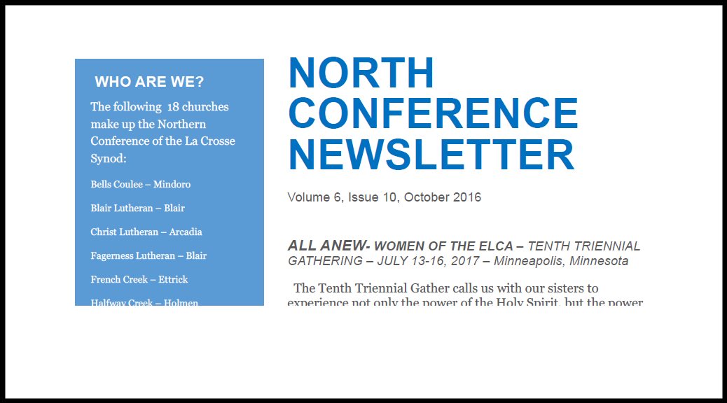 North Conference Newsletter 2016